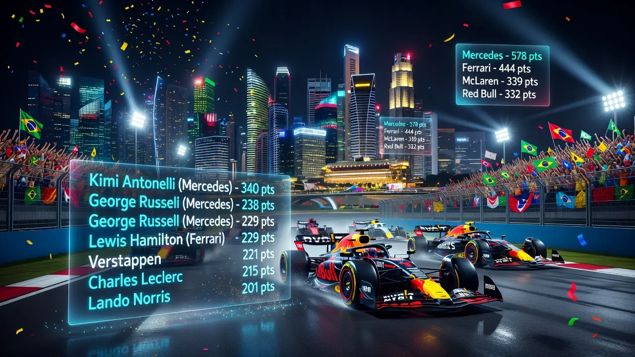 Verstappen Vence em Singapura, mas Antonelli Segue na Liderança